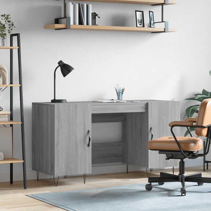 Birou, gri sonoma, 140x50x75 cm, lemn compozit - WALTI WALTI