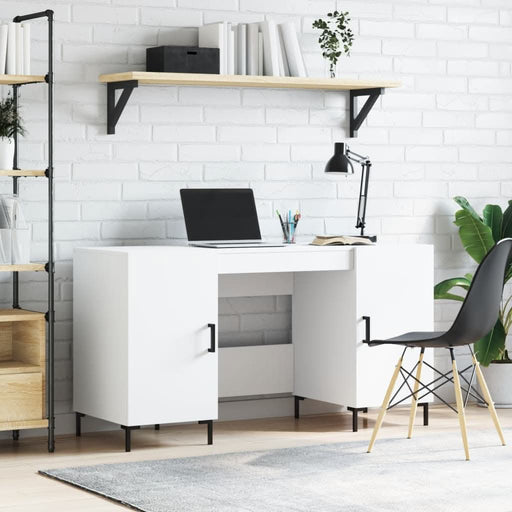 Birou, alb, 140x50x75 cm, lemn compozit - WALTI WALTI