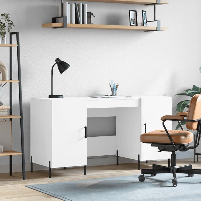 Birou, alb, 140x50x75 cm, lemn compozit - WALTI WALTI