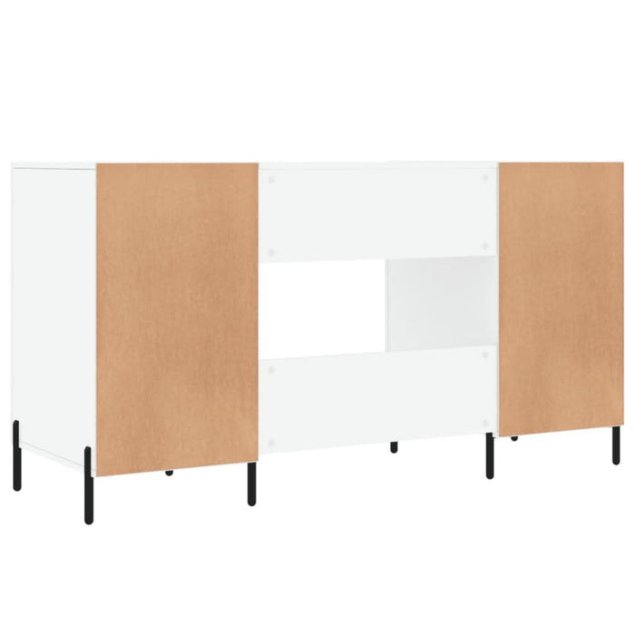 Birou, alb extralucios, 140x50x75 cm, lemn compozit - WALTI WALTI