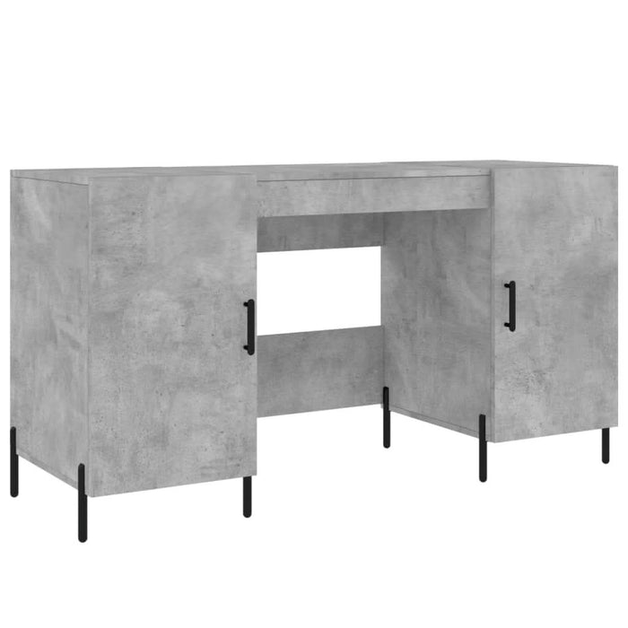 Birou, gri beton, 140x50x75 cm, lemn compozit - WALTI WALTI