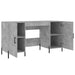 Birou, gri beton, 140x50x75 cm, lemn compozit - WALTI WALTI