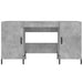 Birou, gri beton, 140x50x75 cm, lemn compozit - WALTI WALTI
