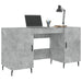 Birou, gri beton, 140x50x75 cm, lemn compozit - WALTI WALTI