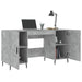 Birou, gri beton, 140x50x75 cm, lemn compozit - WALTI WALTI