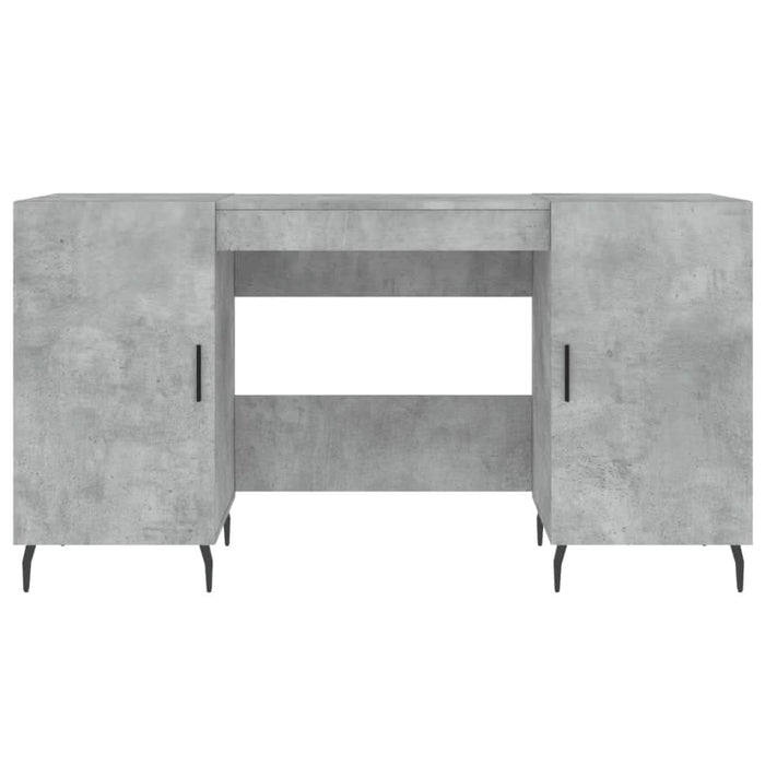 Birou, gri beton, 140x50x75 cm, lemn compozit - WALTI WALTI