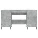 Birou, gri beton, 140x50x75 cm, lemn compozit - WALTI WALTI