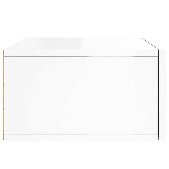 Noptiere de perete, 2 buc., alb extralucios, 35x35x20 cm - WALTI WALTI