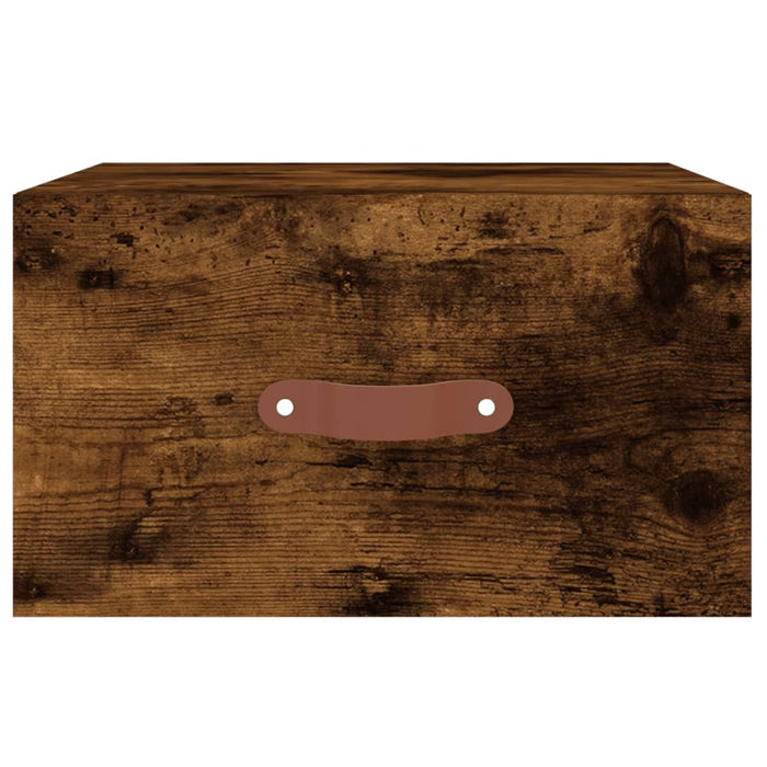 Noptiere de perete, 2 buc., stejar afumat, 35x35x20 cm - WALTI WALTI