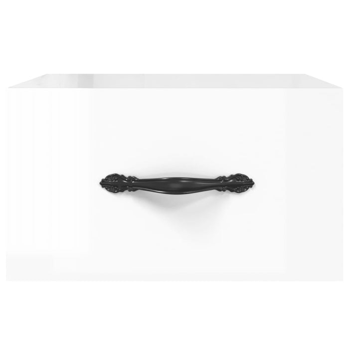 Noptiere de perete, 2 buc., alb extralucios, 35x35x20 cm - WALTI WALTI