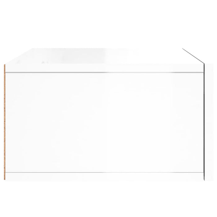 Noptiere de perete, 2 buc., alb extralucios, 35x35x20 cm - WALTI WALTI