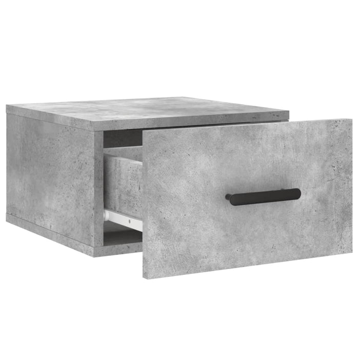 Noptiere montate pe perete 2 buc. gri beton 35x35x20 cm - WALTI WALTI
