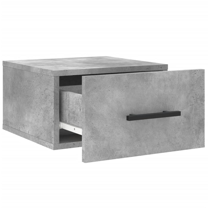 Noptiere montate pe perete 2 buc. gri beton 35x35x20 cm - WALTI WALTI