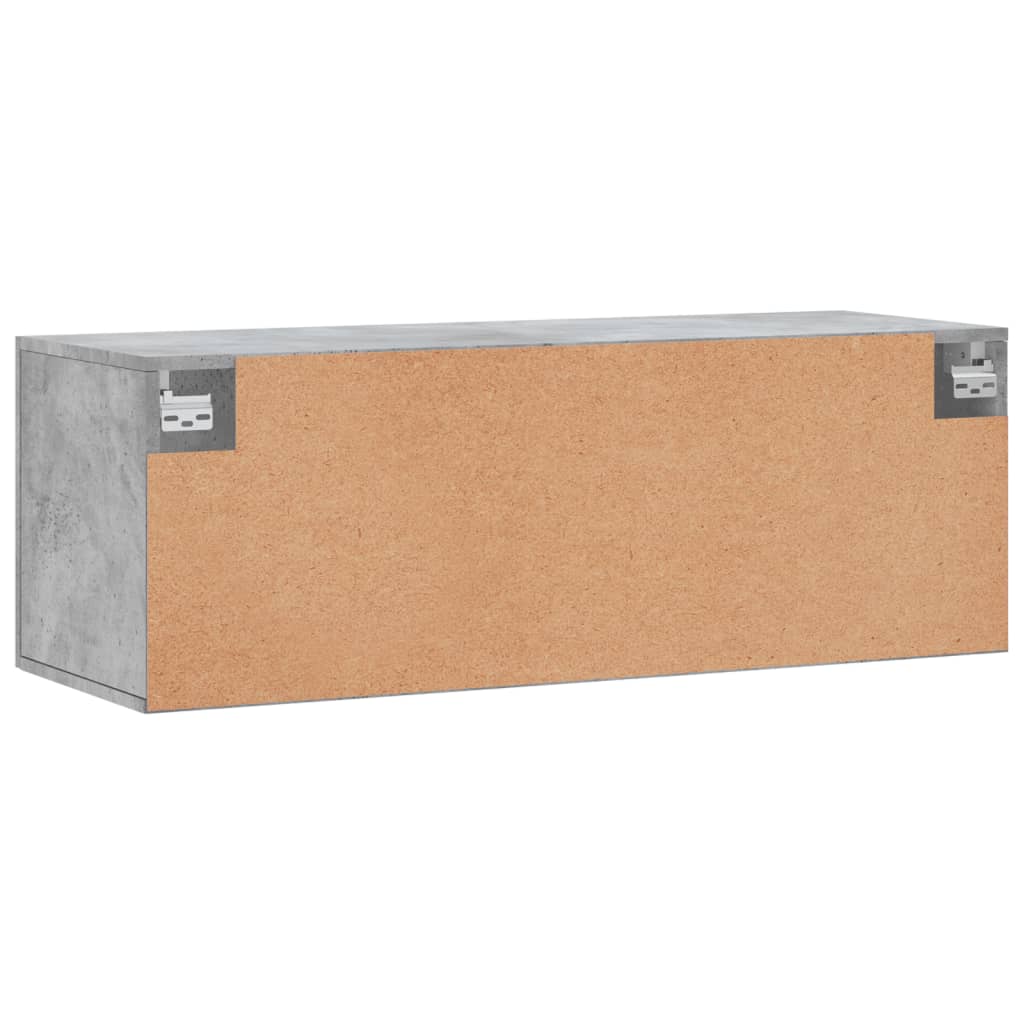 Dulap de perete, gri beton, 100x36,5x35 cm, lemn prelucrat - WALTI