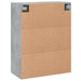 Dulap pe perete, gri beton, 69,5x34x90 cm, lemn prelucrat - WALTI WALTI