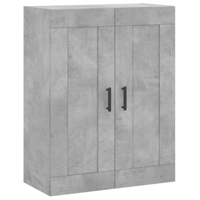 Dulap pe perete, gri beton, 69,5x34x90 cm, lemn prelucrat - WALTI WALTI