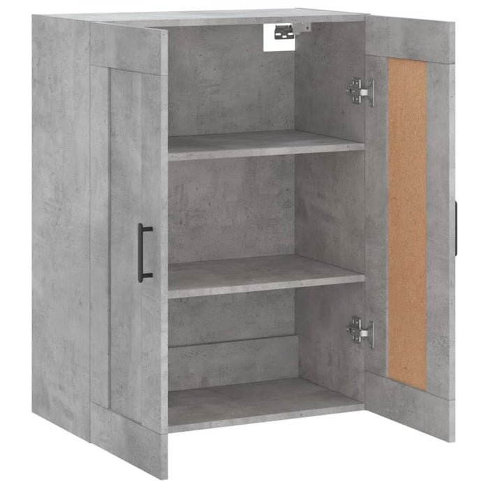 Dulap pe perete, gri beton, 69,5x34x90 cm, lemn prelucrat - WALTI WALTI