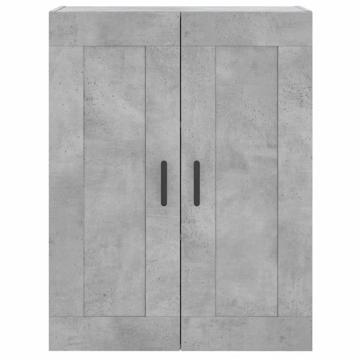 Dulap pe perete, gri beton, 69,5x34x90 cm, lemn prelucrat - WALTI WALTI