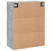 Dulap pe perete, gri beton, 69,5x34x90 cm, lemn prelucrat - WALTI WALTI