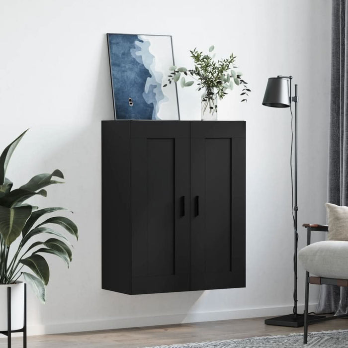 Dulap montat pe perete, negru, 69,5x34x90 cm, lemn prelucrat - WALTI WALTI