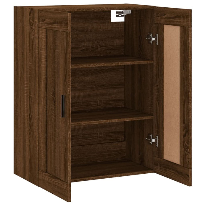 Dulap pe perete, stejar maro, 69,5x34x90 cm, lemn prelucrat - WALTI WALTI