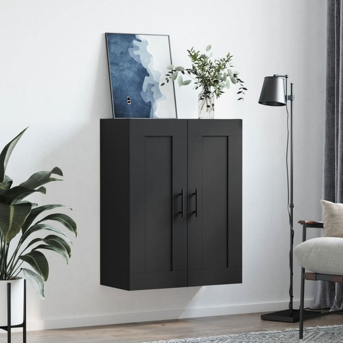 Dulap montat pe perete, negru, 69,5x34x90 cm, lemn prelucrat - WALTI WALTI