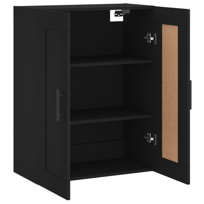 Dulap montat pe perete, negru, 69,5x34x90 cm, lemn prelucrat - WALTI WALTI
