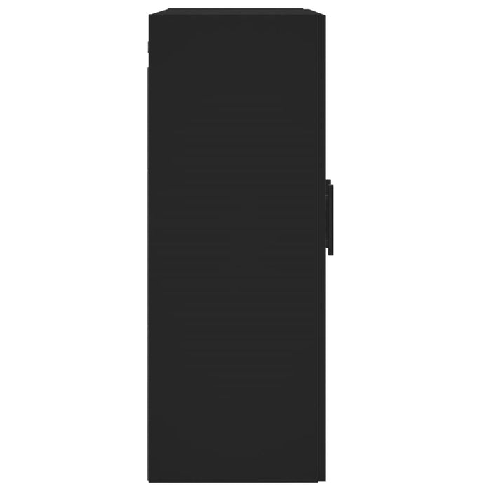 Dulap montat pe perete, negru, 69,5x34x90 cm, lemn prelucrat - WALTI WALTI
