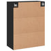 Dulap montat pe perete, negru, 69,5x34x90 cm, lemn prelucrat - WALTI WALTI