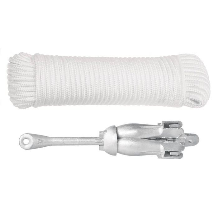 Ancoră pliabilă cu funie, argintiu, 3,2 kg, fier maleabil - WALTI WALTI