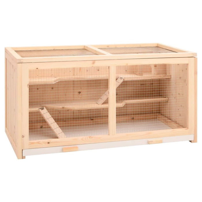 Cușcă pentru hamsteri, 89,5x45x45 cm, lemn masiv de brad - WALTI WALTI