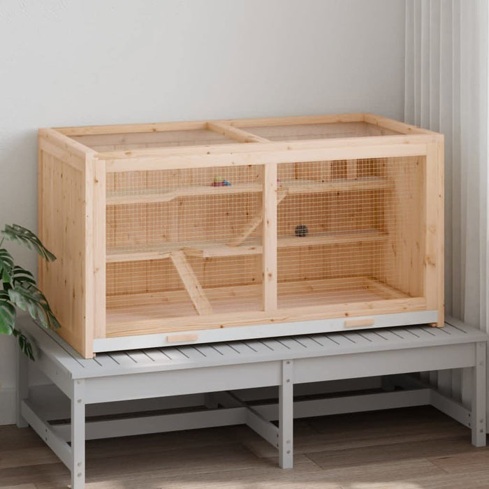 Cușcă pentru hamsteri, 89,5x45x45 cm, lemn masiv de brad - WALTI WALTI