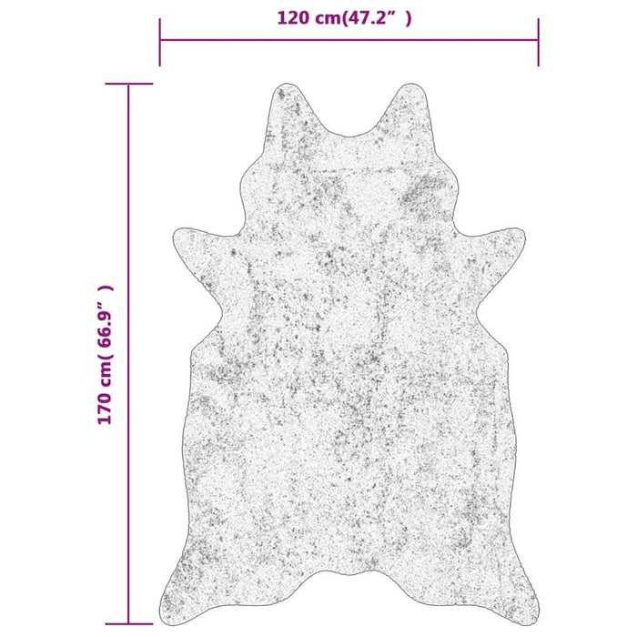 Covor alb-negru, 120x170 cm, model zebră lavabil anti-alunecare - WALTI WALTI