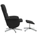 Scaun rabatabil cu taburet, negru, material textil - WALTI WALTI
