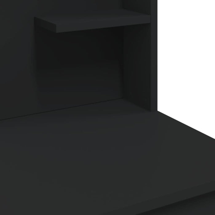 Masă de toaletă cu LED-uri, negru, 96x40x142 cm - WALTI WALTI