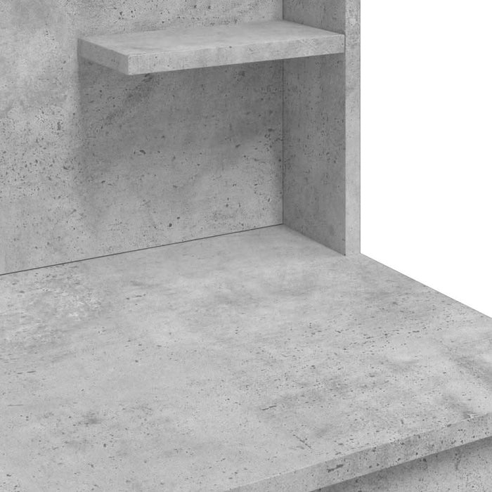 Masă de toaletă cu LED-uri, gri beton, 96x40x142 cm - WALTI WALTI