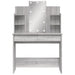 Masă de toaletă cu LED-uri, gri sonoma, 96x40x142 cm - WALTI WALTI