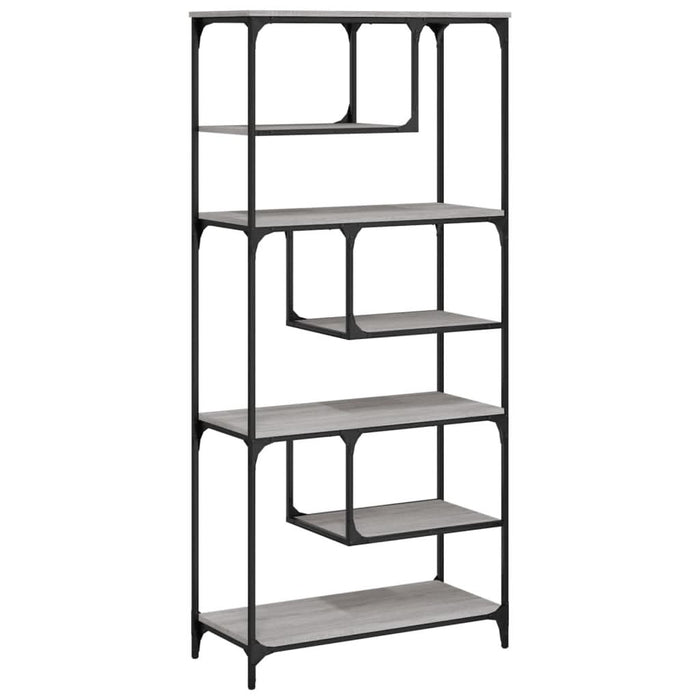 Bibliotecă, sonoma gri, 81x36x176 cm, lemn compozit - WALTI WALTI