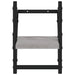 Rafturi de perete cu bare, 2 buc., gri sonoma, 20x25x30 cm - WALTI WALTI