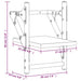 Rafturi de perete cu bare, 2 buc., gri sonoma, 20x25x30 cm - WALTI WALTI