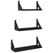 Set rafturi de perete, 3 buc., negru, lemn prelucrat - WALTI WALTI