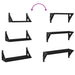 Set rafturi de perete, 3 buc., negru, lemn prelucrat - WALTI WALTI
