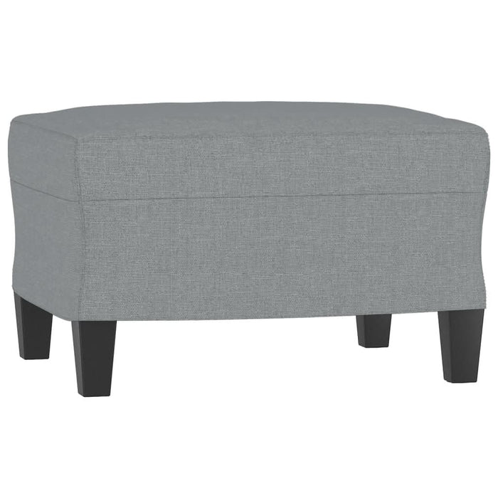 Canapea cu 3 locuri și taburet, gri deschis, 180 cm, textil - WALTI WALTI