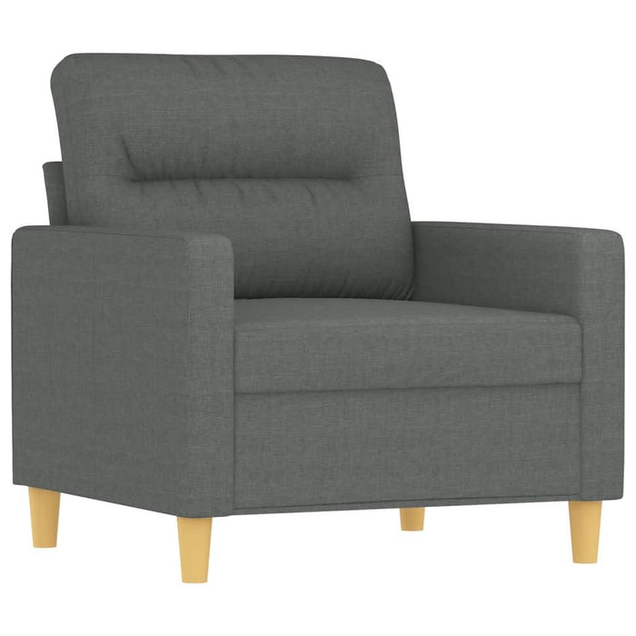 Fotoliu canapea cu taburet, gri închis, 60 cm, textil - WALTI WALTI