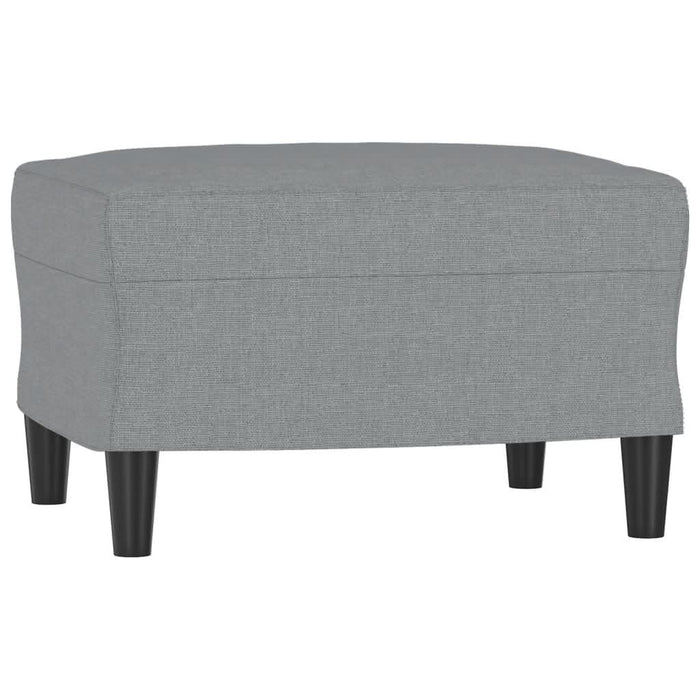 Canapea cu 3 locuri și taburet, gri deschis, 180 cm, textil - WALTI WALTI