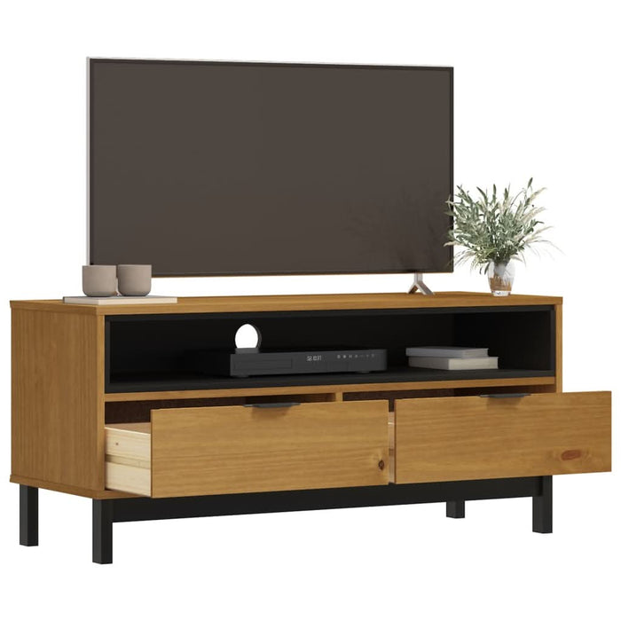 Dulap TV „FLAM” 110x40x50 cm, lemn masiv de pin - WALTI WALTI
