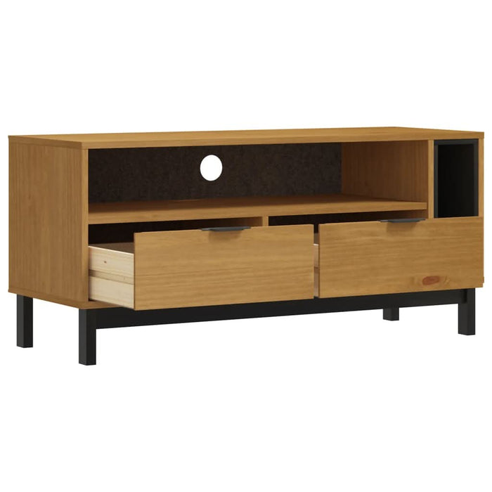 Dulap TV „FLAM” 110x40x50 cm, lemn masiv de pin - WALTI WALTI