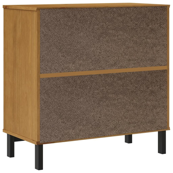 Servantă cu ușă din sticlă „FLAM” 80x40x80 cm, lemn masiv pin - WALTI WALTI