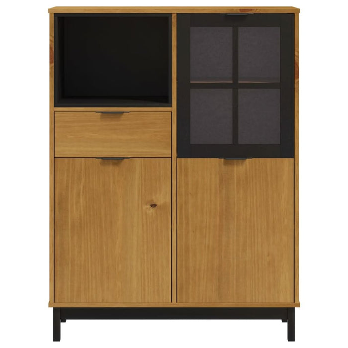 Dulap cu ușă din sticlă „FLAM” 92x40x122,5 cm lemn masiv de pin - WALTI WALTI