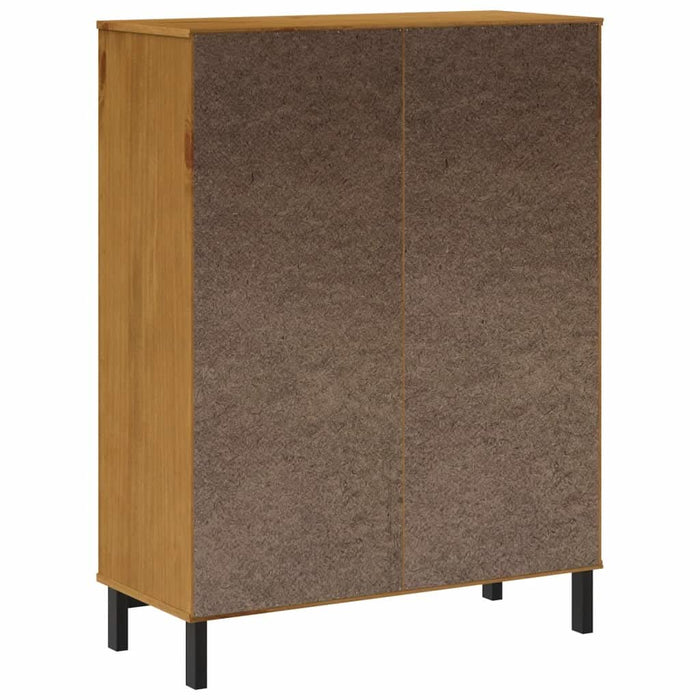 Dulap cu ușă din sticlă „FLAM” 92x40x122,5 cm lemn masiv de pin - WALTI WALTI